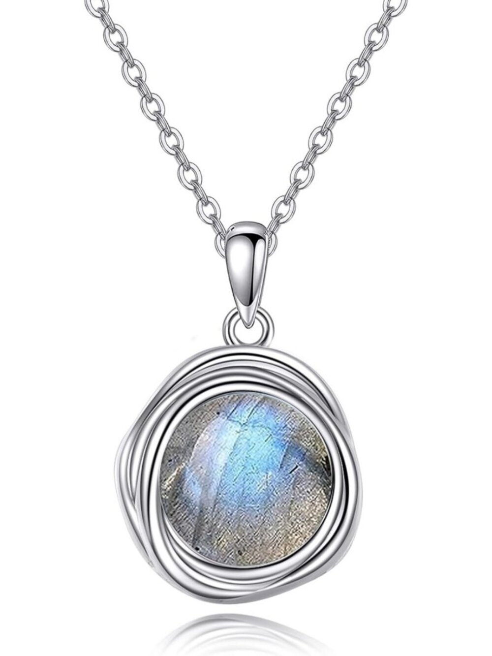 Elegant Pearl Moonstone Opal Necklace | 925 Sterling Silver | Gift for Mom/Wife